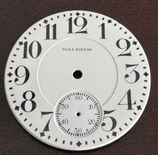 FINE VINTAGE 16 SIZE WALTHAM VANGUARD RAILROAD POCKET WATCH PORCELAIN DIAL