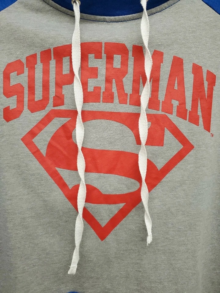 Superman Niños Sudadera con Bolsillos Canguro X-Grande Gris y Azul $34 Foto 4 de 4