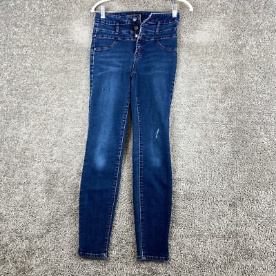 Refuge Jeans Rn 88083 Refuge Skinny Denim Jeans Women's Size Blue