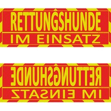 Rettungshunde im Einsatz Wendeschild WSB2 (Dachaufsetzer, Dachschild)