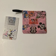 PRIMARK Mickey Mouse Love Tote Bag Folding Minnie Pink Foldaway Disney