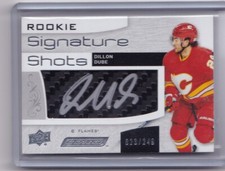 2018-19 UD Upper Deck Engrained Dillon Dube Auto Signature Shots Rookie RC /249
