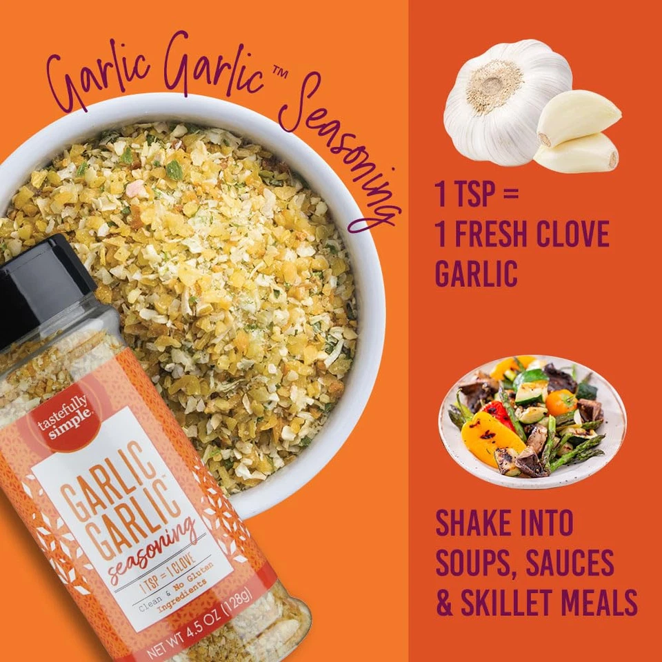 Tastefully Simple Garlic Garlic Seasoning, 4.5 Ounce (Pack of 3) - Image 4 of 4
