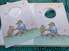 Classic Winnie the Pooh birth baby announcements 27 Vtg Michel  Co Disney Cards