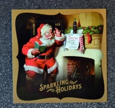 2018USA #5336 Forever Sparkling Holidays Santa - Souvenir Sheet Mint  coca cola