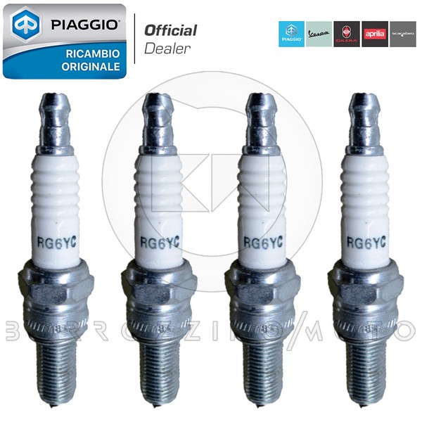 4X Kerzen ZüNdung RG6YC Originale Piaggio MP3 Ie Lt Touring 400 2011-image