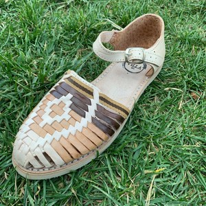 Ladies Genuine Authentic Mexican Leather Closed Toe Flat Quality Sandals | eBay