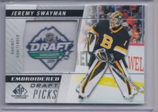 2021-22 SP Game Used Embroidered in History Patch Jeremy Swayman RC Boston