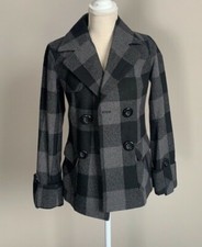 Nwt Kensie Coat Xs, Plaid, Grey And Black $138