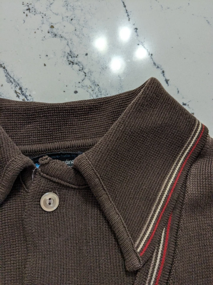 De Colección Años 70 JC Penney Ropa Deportiva Coordinada Suéter Tejido Polo Grande Tenis Disco Foto 4 de 4