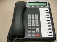 One Refurbished Charcoal Toshiba DKT-3210SD Telephone Set (Toshiba DKT3210SD)