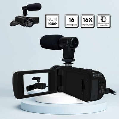 16MP Digital Video Camera with External Mic Autofocus 1080P HD