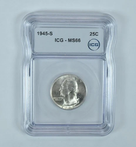 1945-S Washington Quarter MS66 ICG