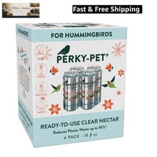 522 Ready-to-Use Clear Hummingbird Nectar in Recyclable Aluminum Can - 4 Cans...