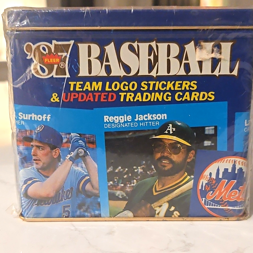Fleer 1987 Baseball MLB Team Logo Stickers & Updated Trading Cards Box ...