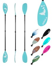 Adjustable Carbon Fiber Shaft Kayak Paddle, Kayaking Oars with Reinforced Nyl...
