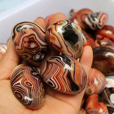 1x Natural Madagascar Banded Agate Crystal Specimen Beautiful Pattern Raw Gems
