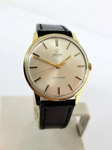 Vintage Solid 18k Gold OMEGA SEAMASTER Automatic Watch Cal 552* 165.001 EXLNT