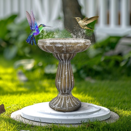 Beautiful Concrete Birdbath for Gardens, Patios, and Outdoor Décor