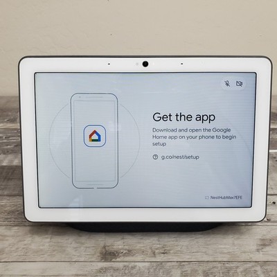 Google Nest Hub Max (H2A) & Power Cord - Charcoal - Tested