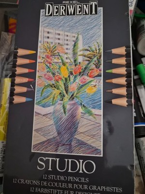Rexel Derwent Studio 12 Pencils Artist Made in Great Britain