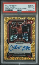 2023 Prizm UFC Superstar Gold 1/10 Chris Curtis PSA 10 Rookie Auto RC Autograph