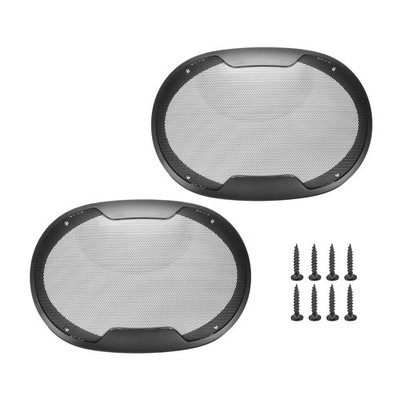 2Stk 6'' x 9'' Lautsprecher Grill Netz Dekorative Oval Woofer Teile Schwarz
