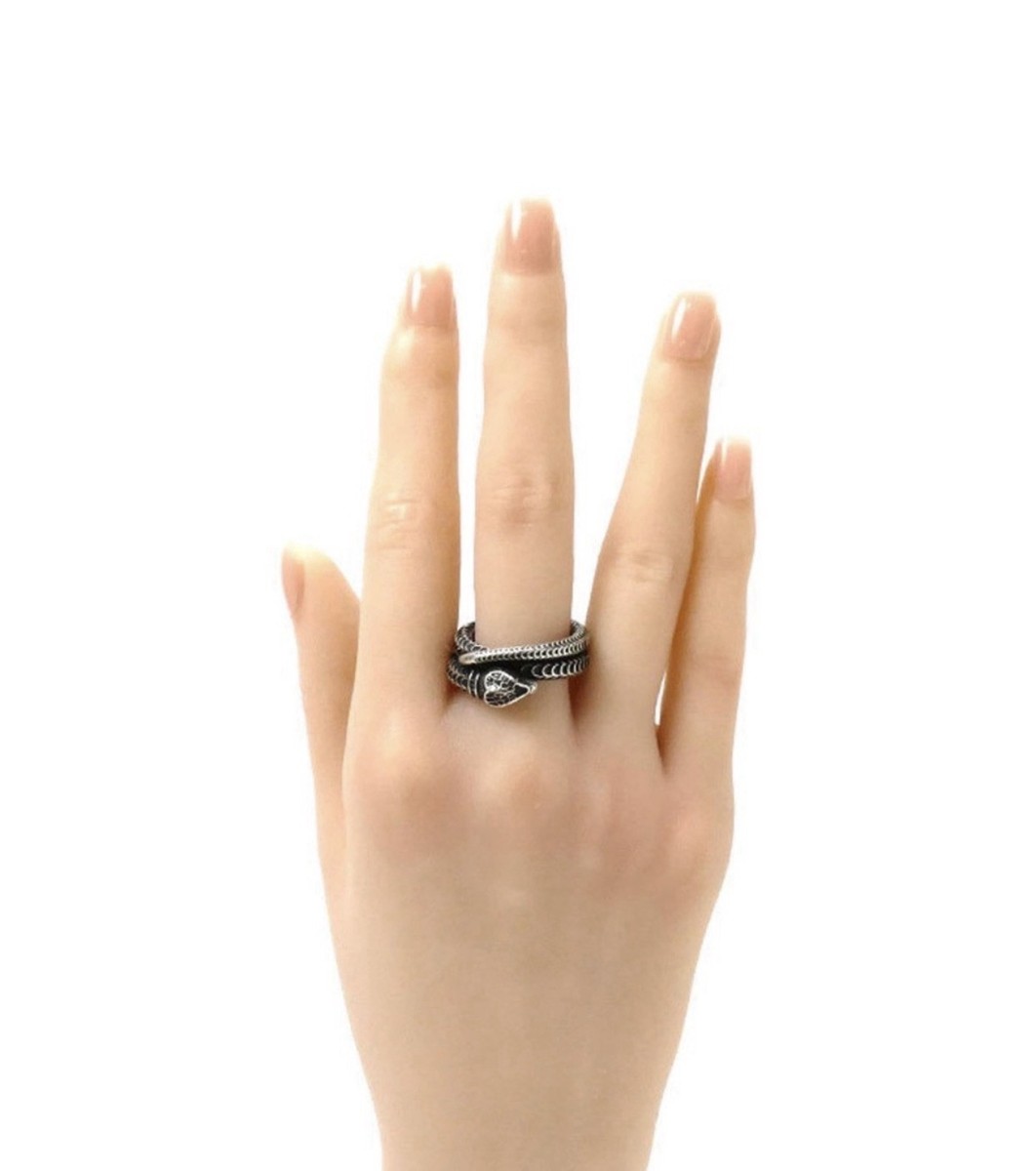GUCCI Silver 925 Garden Snake Ring Size 7 | eBay