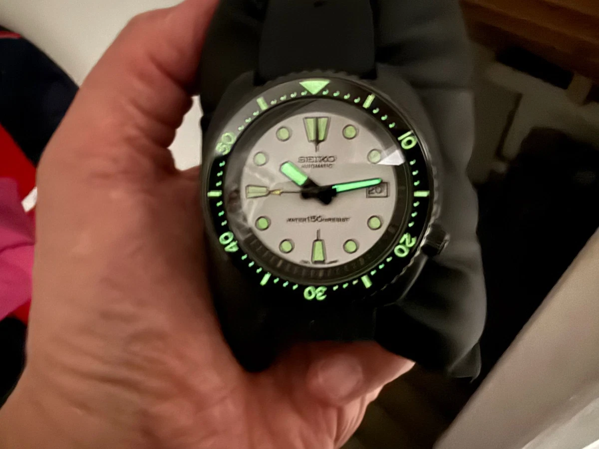 Highly  Customized Seiko Turtle Diver Mod 1-of-1 with lumed Bezel