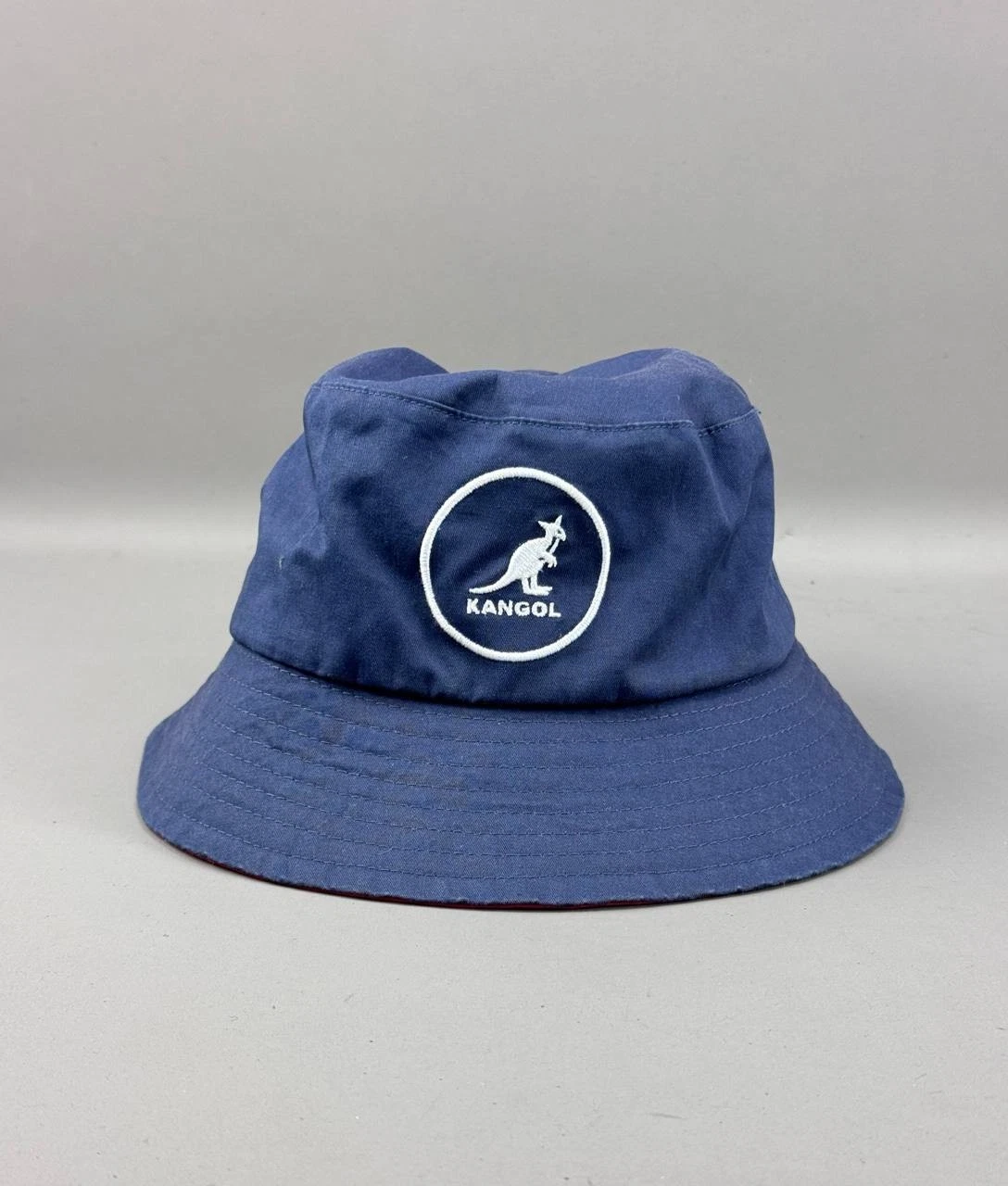 KANGOL Navy Blue All Cotton Bucket Boonie Hat Size M