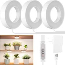 LORDEM Ceiling Grow Light 144 LEDs Full Spectrum for Indoor Plants, Tri-Head ...