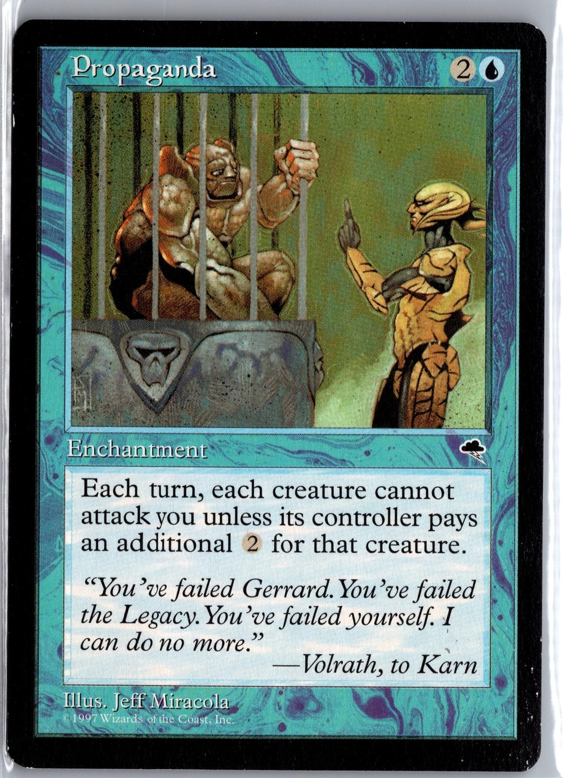 Propaganda 80 Uncommon Tempest Magic: The Gathering Moderately Played
