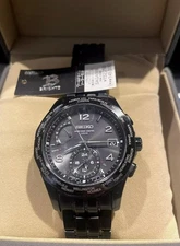 Seiko Brightz 8B53-0AC0 SAGA009 World Time Day Date Solar Mens Watch Auth Works