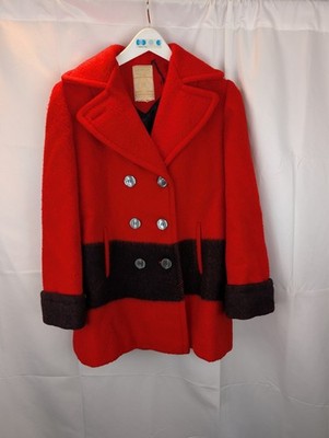 HUDSON S BAY COMPANY 100% wool vintage 1950s-1970s red point blanket jacket Smal