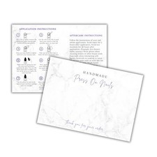 Handmade Acrylic Press On Nails Display Card  5x7  30 pk  w/Application