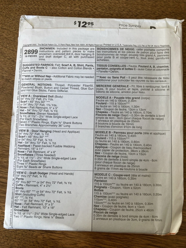 Lot Of 5 Sewing Patterns Crafting Holiday Slippers Decorations Mostly Uncut - Image 3 of 4