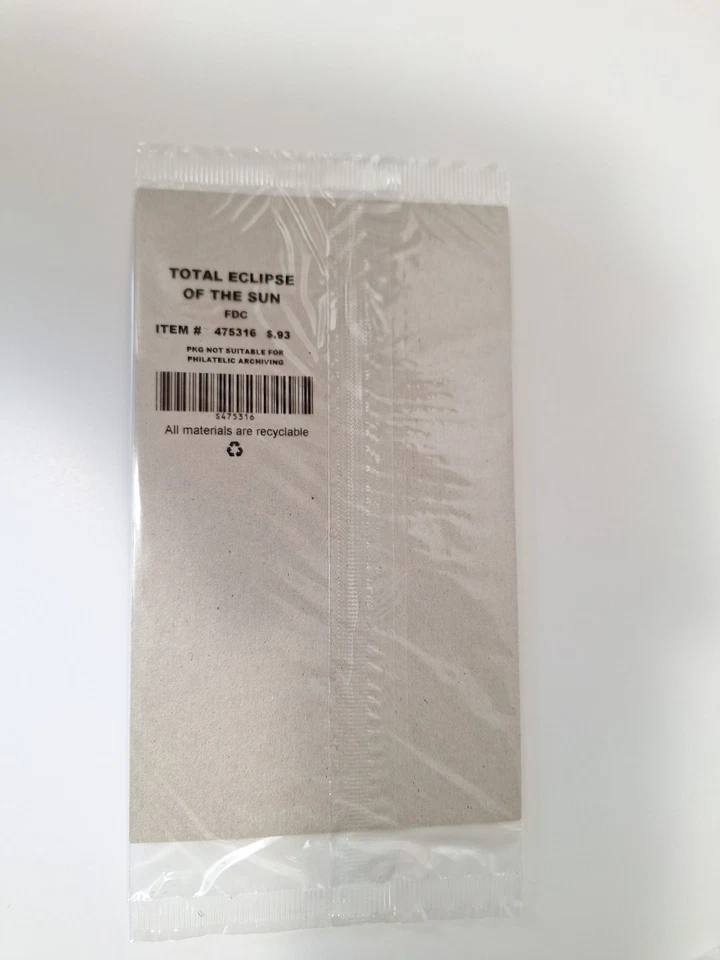 Total Eclipse of the Sun First Day of Issue Envelope USPS 2017 Sealed Design #2 - Image 3 of 3