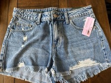 Wild Fable Women's Mid-Rise Denim Cut-Off Shorts Dark Wash Size 6 NWT