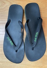 Jack Wills men's black flip flops UK size 9.5 EUR 43-44