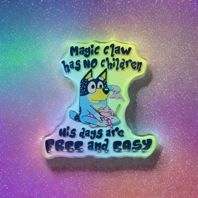 Fridge Magnet Blue Dog Cartoon Magnets For Refrigerator Rainbow Bandit Gift NWT