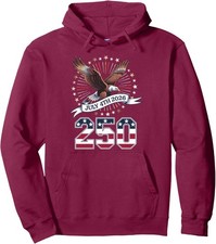 250th Anniversary Patriotic July 4th 1776-2026 USA Unisex Hooded Sweatshirt