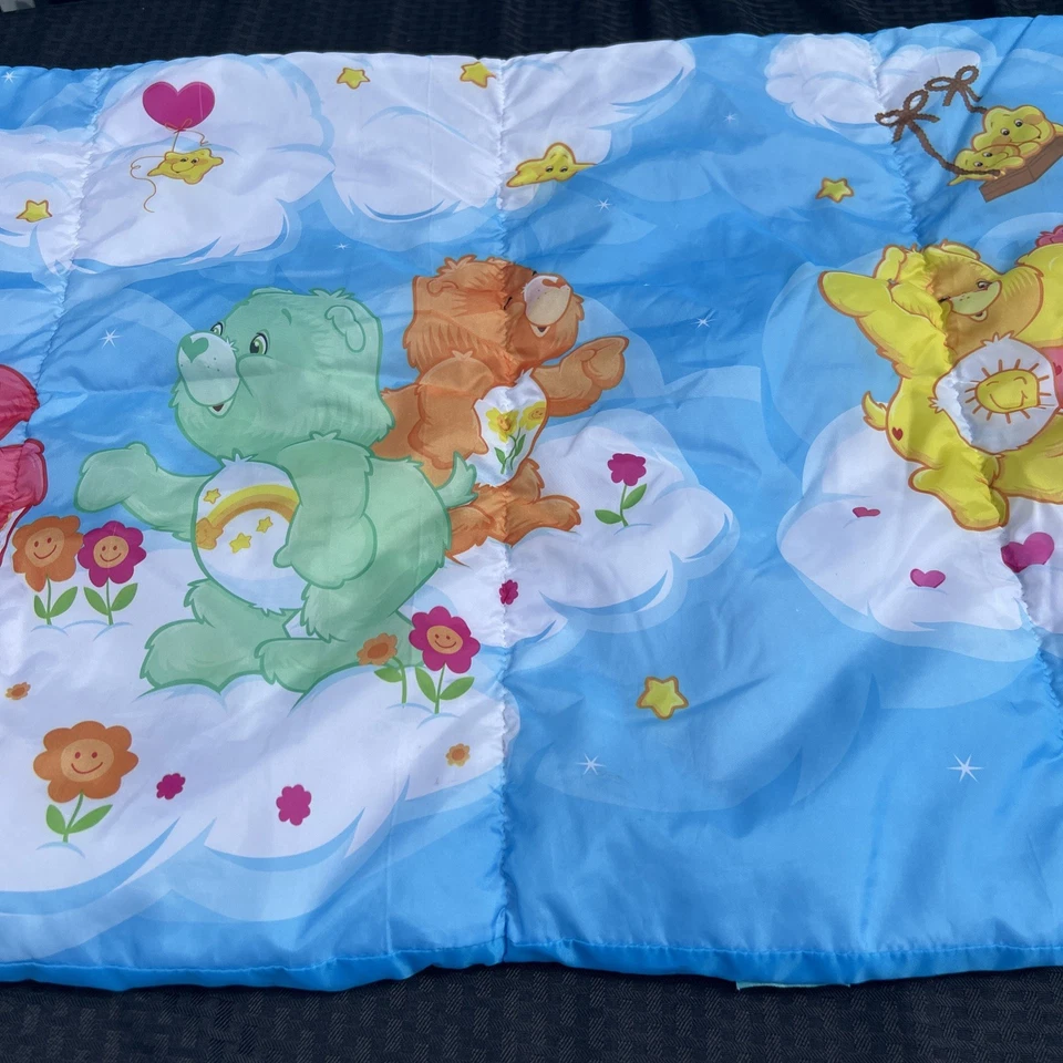 Saco de dormir Playhut Care Bears 56x56 franela cremallera dibujos animados niños Y2K 2003 de colección Foto 4 de 4