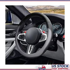 15 Microfiber Leather Steering Wheel Cover Grey Anti-slip Breathablcolor Gray