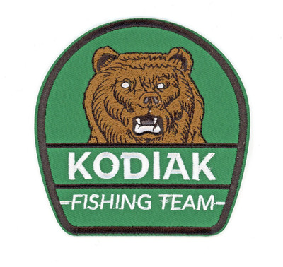 Kodiak Fishing Team Patch Tobacco Dip Vintage Style Retro Iron On Sew Hat Cap