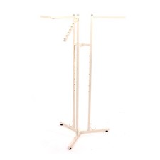 SSWBasics 3-Way Adjustable Clothing Display Rack - Sleek, Sturdy Boutique Ivory