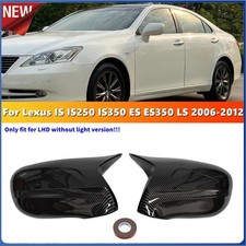 Carbon Fiber Side Wing Mirror Cover Cap For Lexus Is250 Is350 Es350 Ls 2006-2012