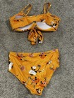 ✨Unbranded Women’s 2 Piece Yellow Gold Bikini Floral Swimsuit XL NWOT✨ — photo 2