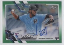 2021 Topps Chrome Rookie Green Refractor 4/99 Jorge Guzman #RA-JGU Auto 0ft3