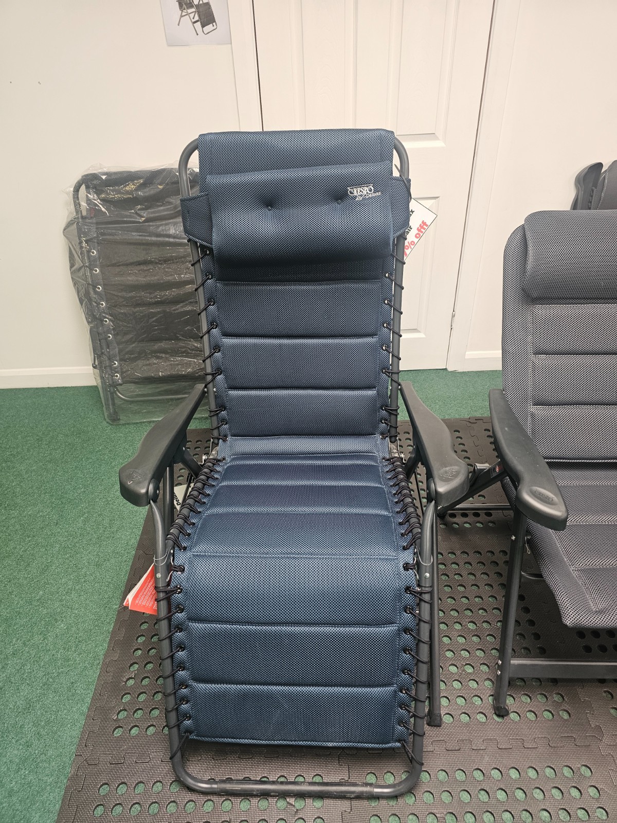 Crespo Air Deluxe Relax Chair Blue AP/232- AD/84 Camping/Motorhome Chair