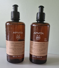 Image of Apivita  Dry Dandruff Pump Shampoo 2 x 500ml For Dry Itchy Scalp see Desc.